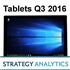 گزارش Strategy Analytics از بازار جهانی تبلت‌ها در سه‌ماهه سوم 2016- چرخش نسبی بازار از اندروید به مایکروسافت