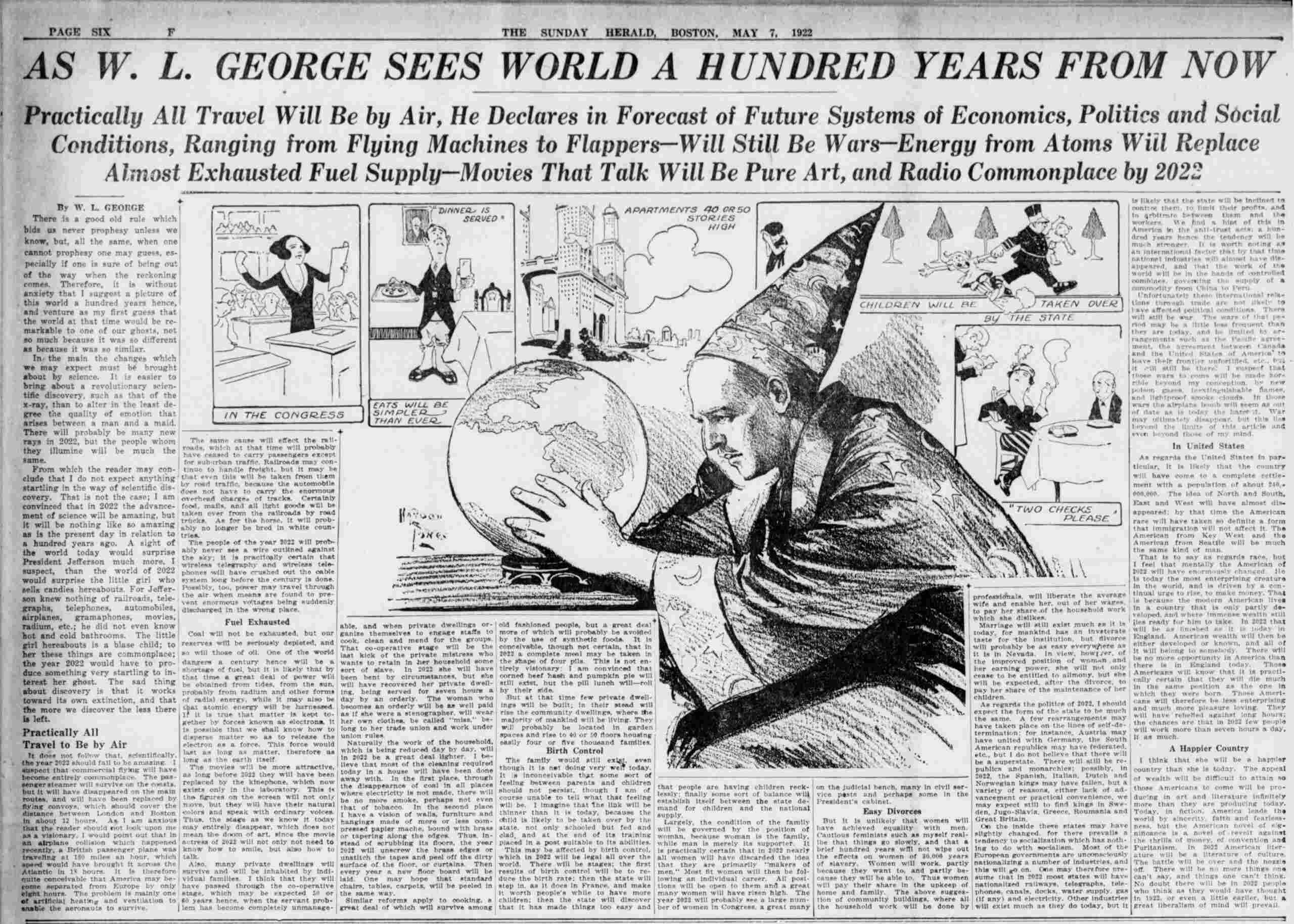 مردم یک قرن پیش سال ۲۰۲۴ را چگونه تصور میکردند؟